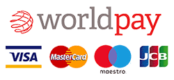 VISA Mastercard JCB Maestro, powered by Worldpay