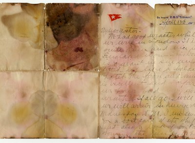 Titanic The Worlds Most Valuable Titanic Letter Sold For £126000