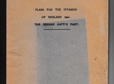 Militaria Operation Sealion Printed Plans £8000