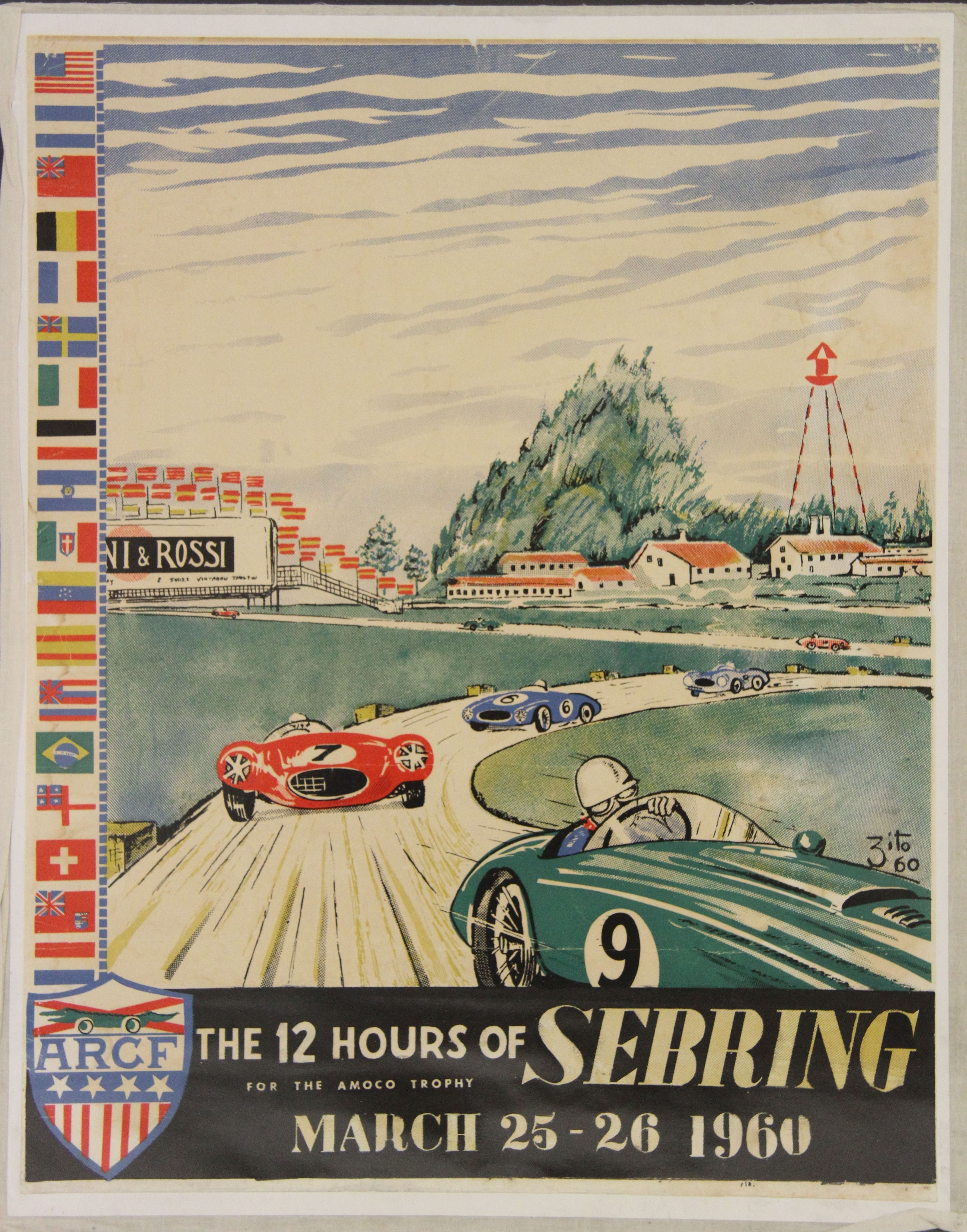 Posters Rare Sebring Racing Poster Sold For£1000