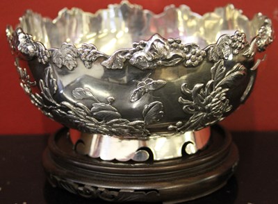 Asian Art Chinese Silver Bowl Woshing Of Shanghai 18Oz Sold For £2000