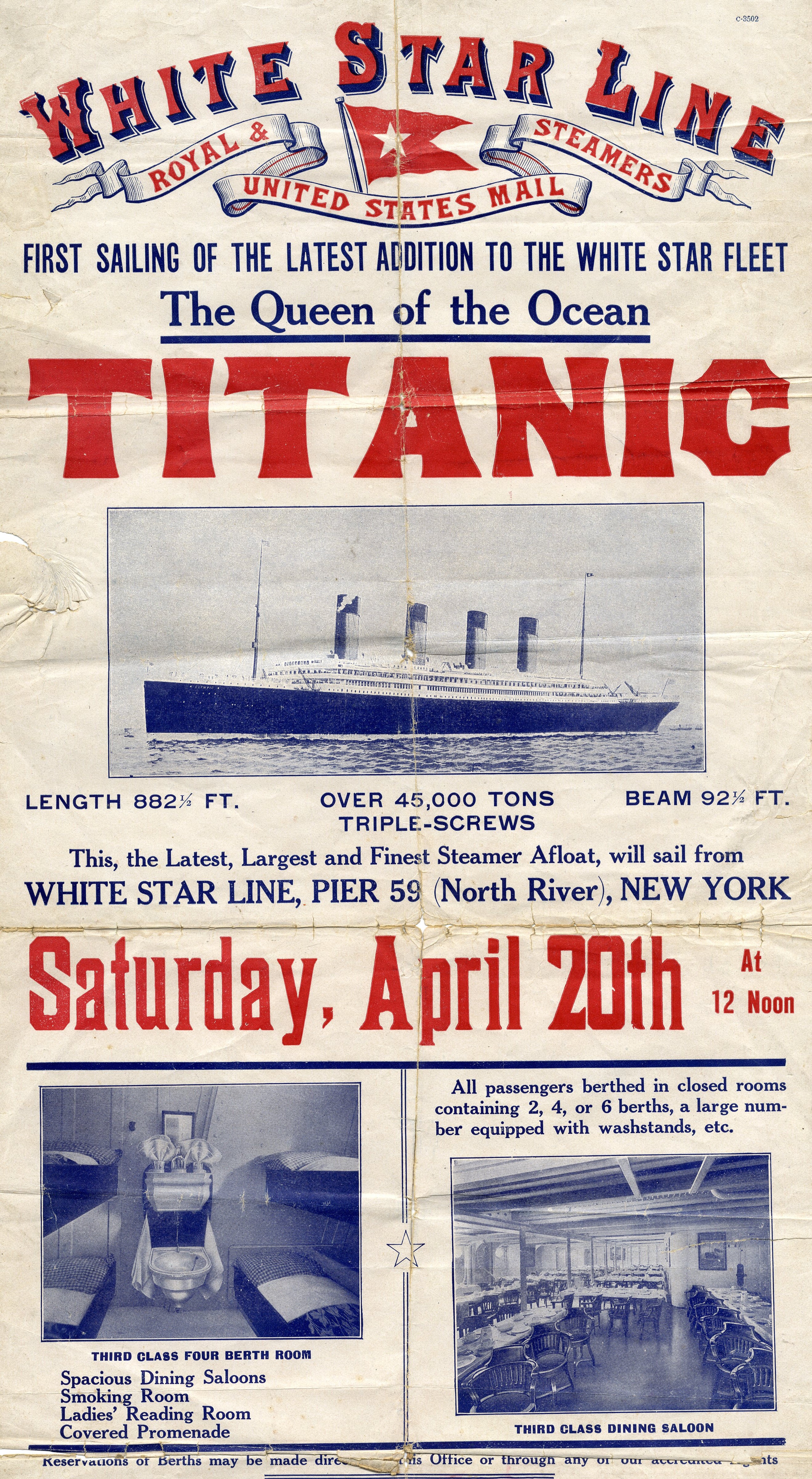Collectables Titanic Return Voyage Poster Sold For £76000