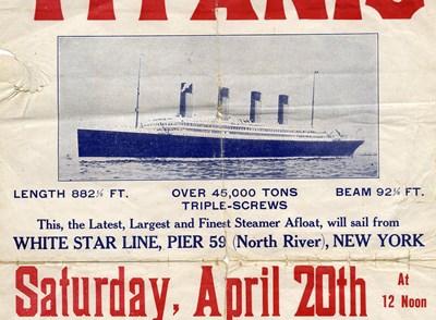 Collectables Titanic Return Voyage Poster Sold For £76000