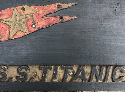 Titanic A Pair Of Titanic Lifeboat Plaques Sold For £86000