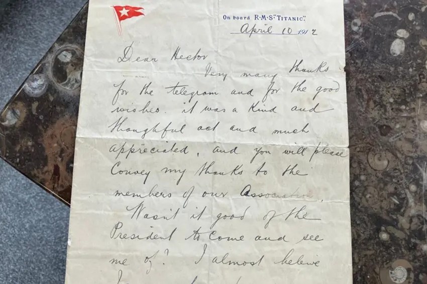 Hodge Letter Titanic