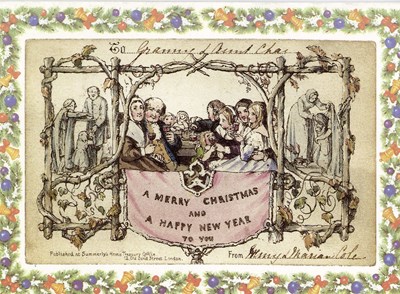 Iconic Collectables The Worlds First Christmas Card Sold For £22000