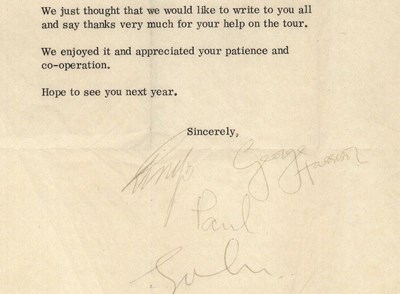 Beatles Letter